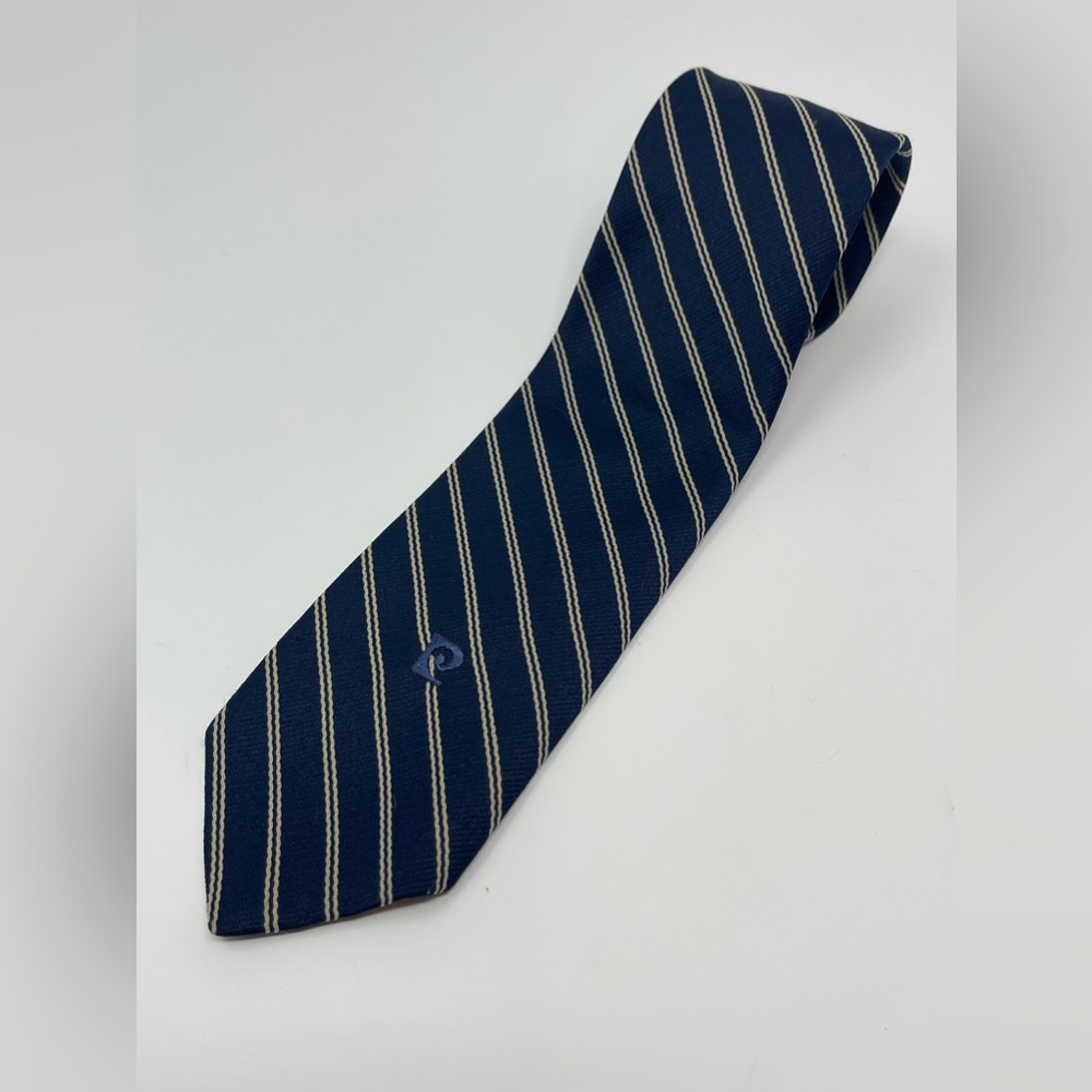PIERRE CARDIN: Blue Neck Tie with Stripes. Vintage.